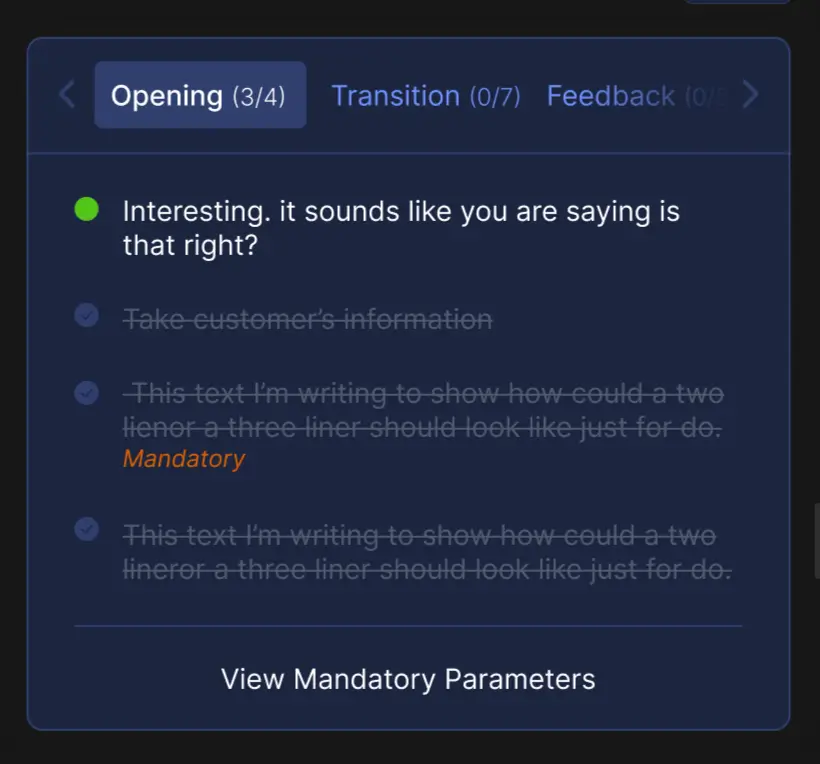 Convin’s interactive script