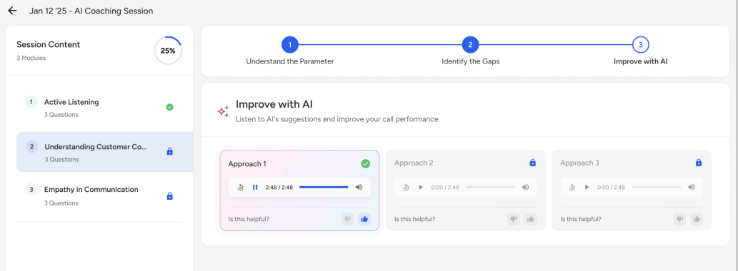 Convin’s Call Center AI Coaching Learn Phase