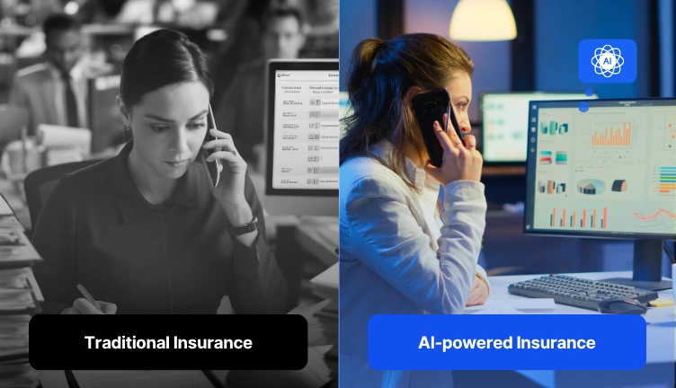 Insurance then and now powered by AI.