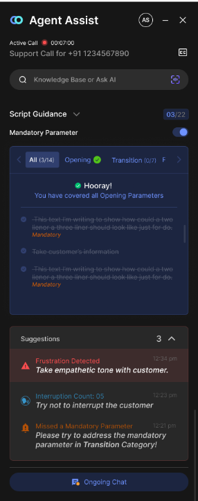 Real-time agent assist for insurance agent training.