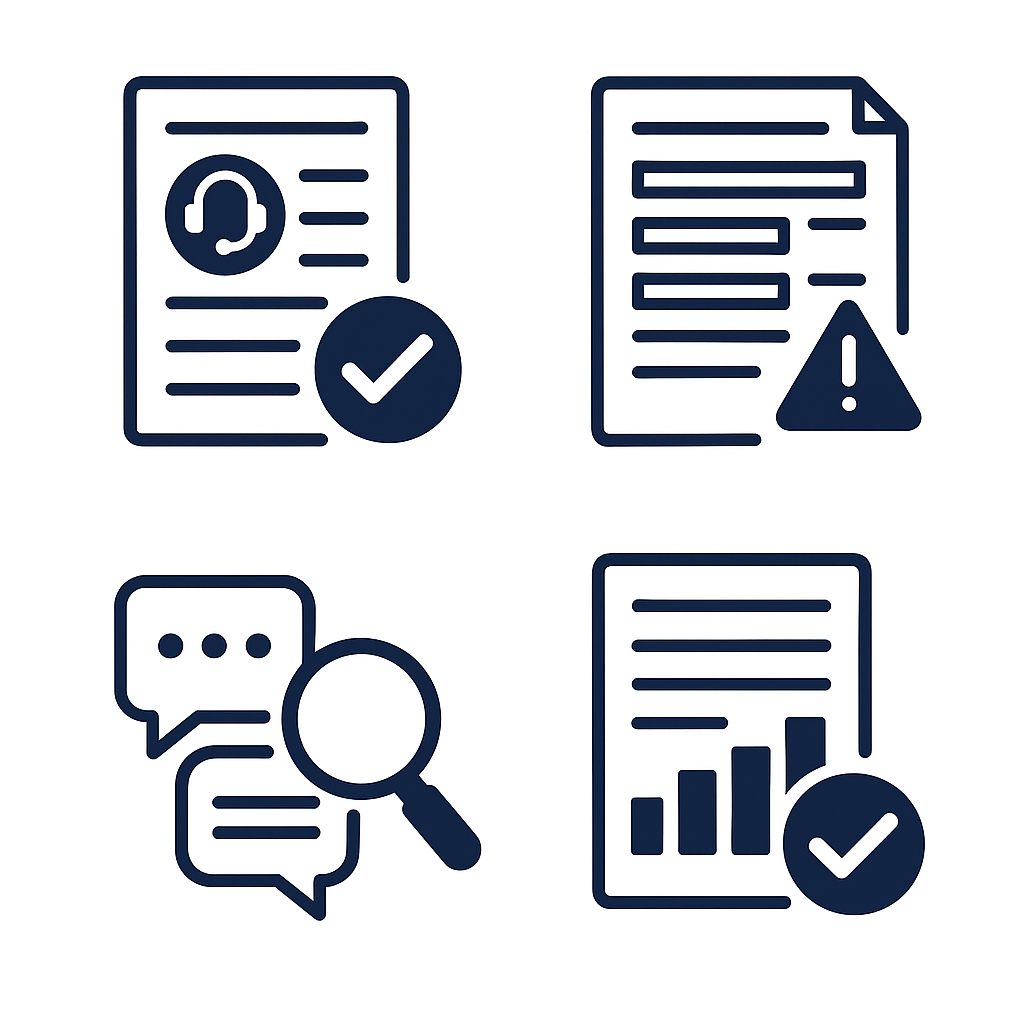 Call transcript compliance