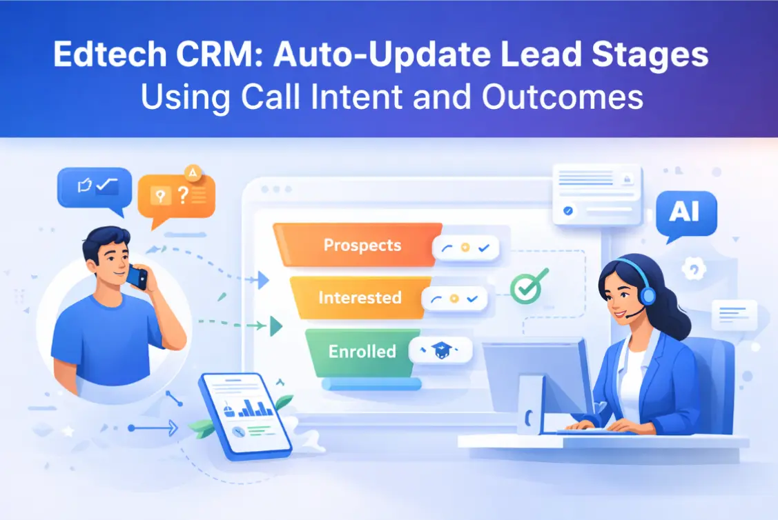 Edtech CRM: Auto-Update Lead Stages Using Call Intent and Outcomes