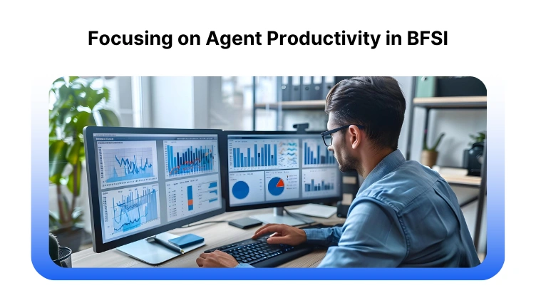 Analyzing agent productivity metrics in BFSI with a focus on key performance indicators.