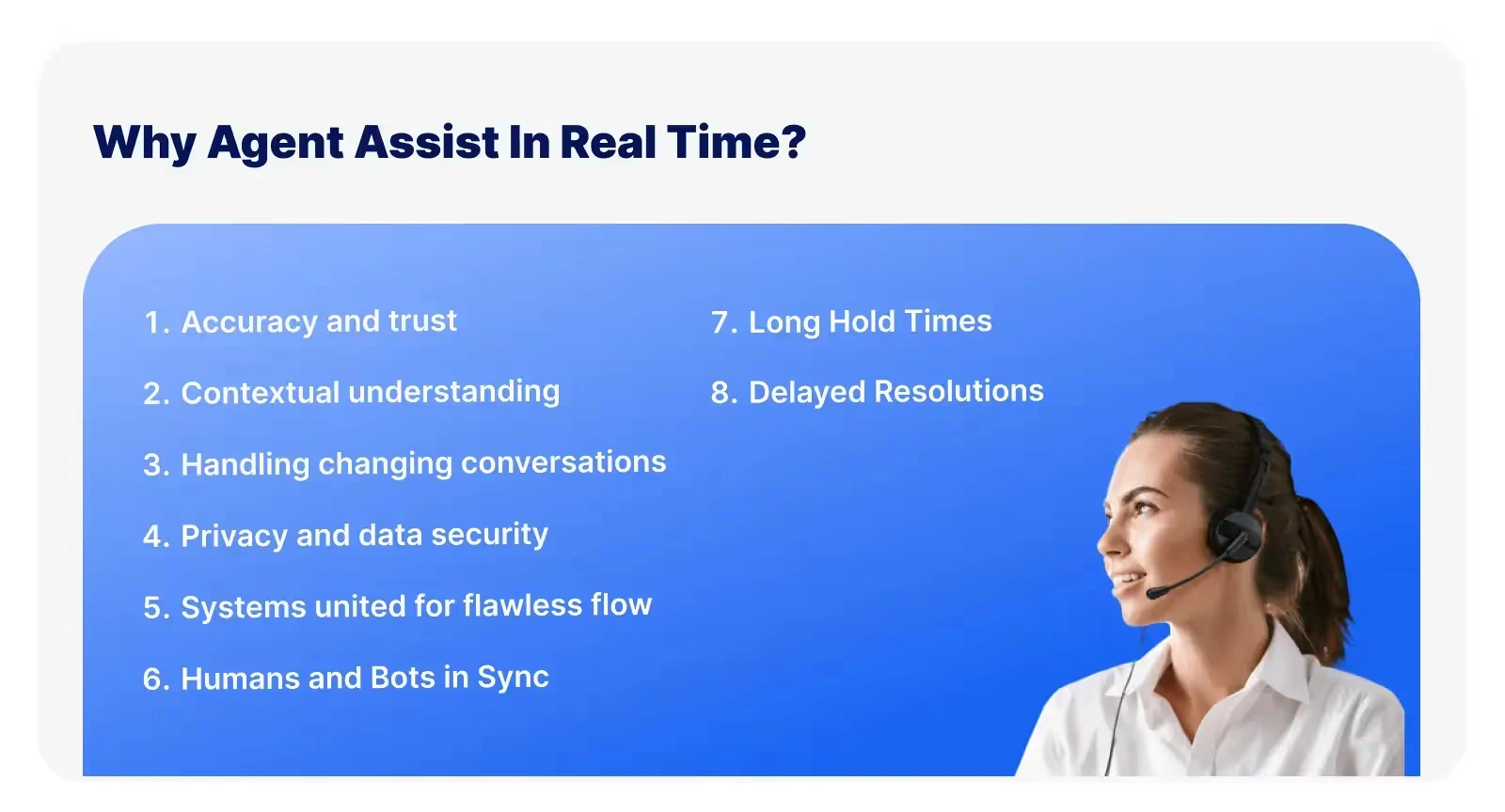 Convin’s Real-time Agent Assist is an essential tool for AI recommendations, reduced AHT, and compliance adherence; thus making automation in insurance necessary for leaders of the industry.