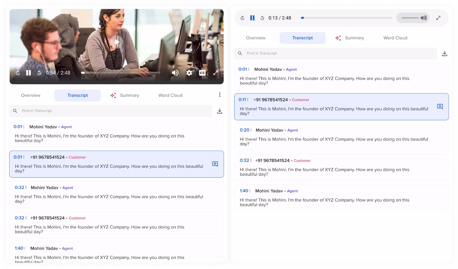 Convin’s call transcription software for improved customer satisfaction (CSAT)