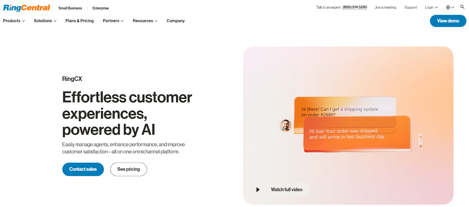 RingCentral customer insight tools provide AI-driven insights for smarter call centers