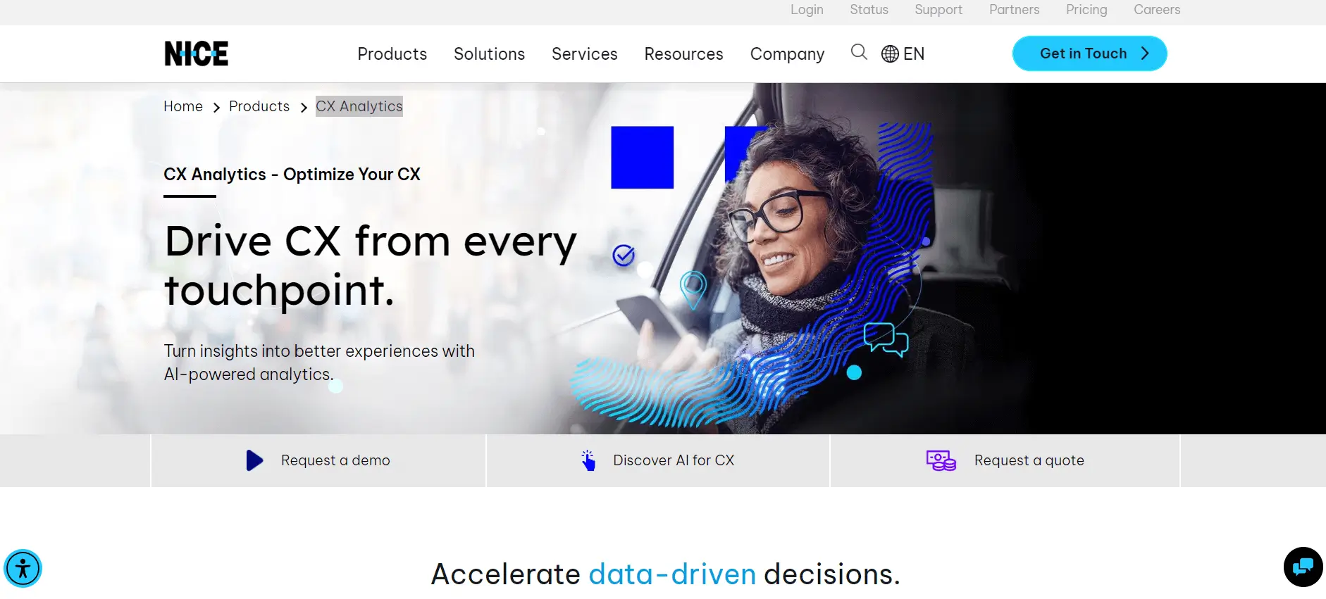 NICE CX Analytics Product Page