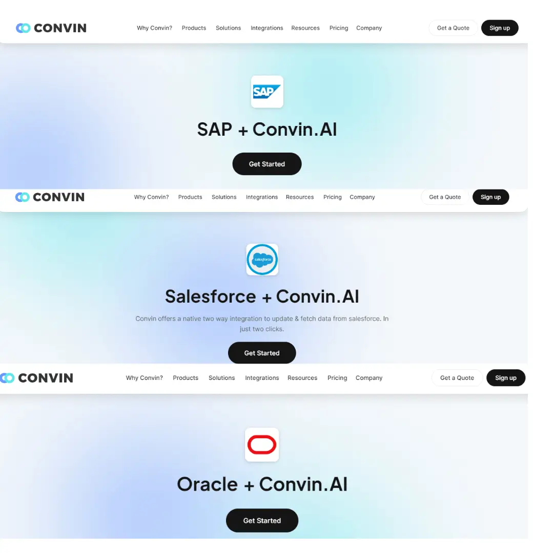 Convin Enterprise Integrations