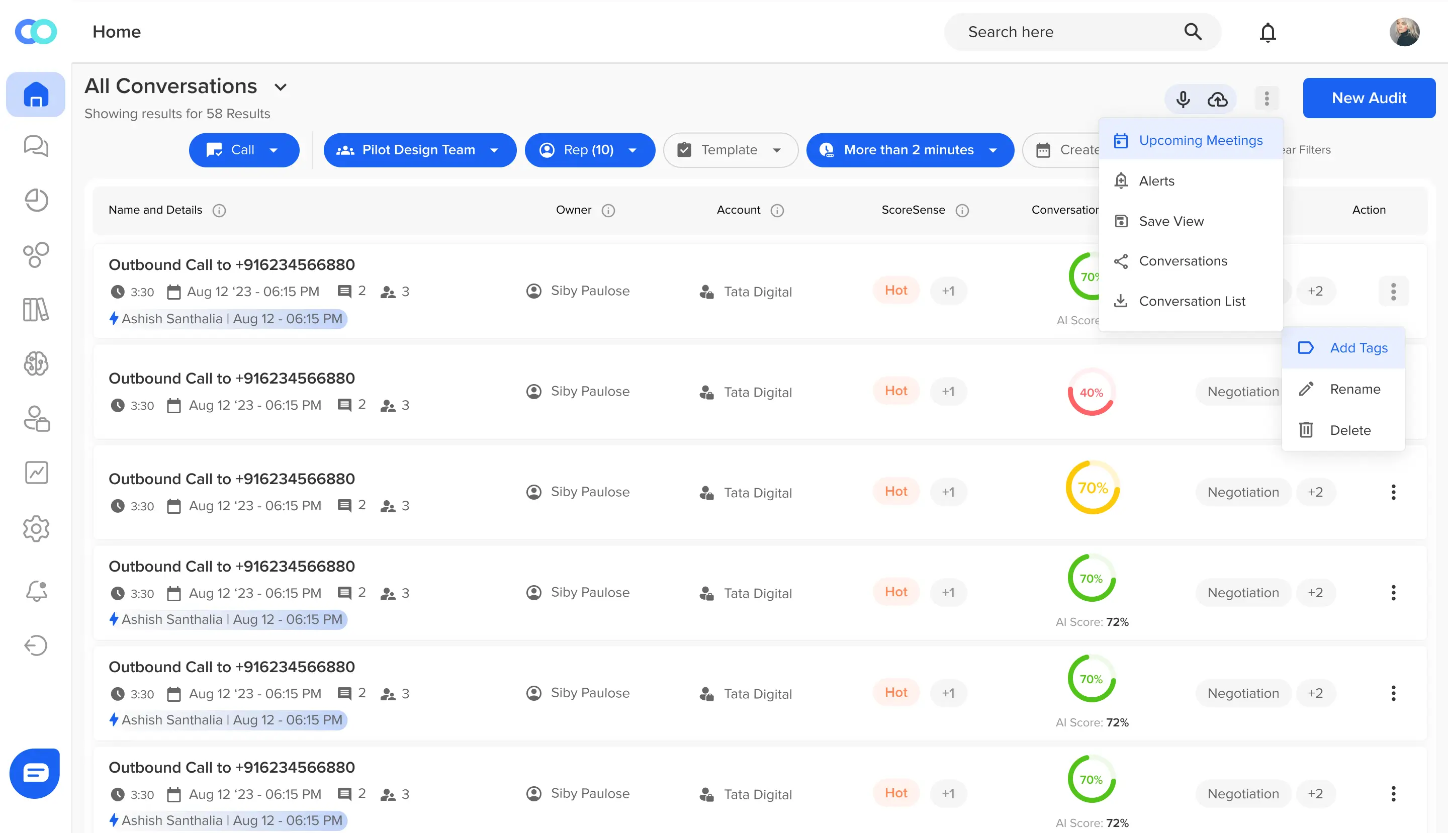 Auto QA for live feedback and quality monitoring