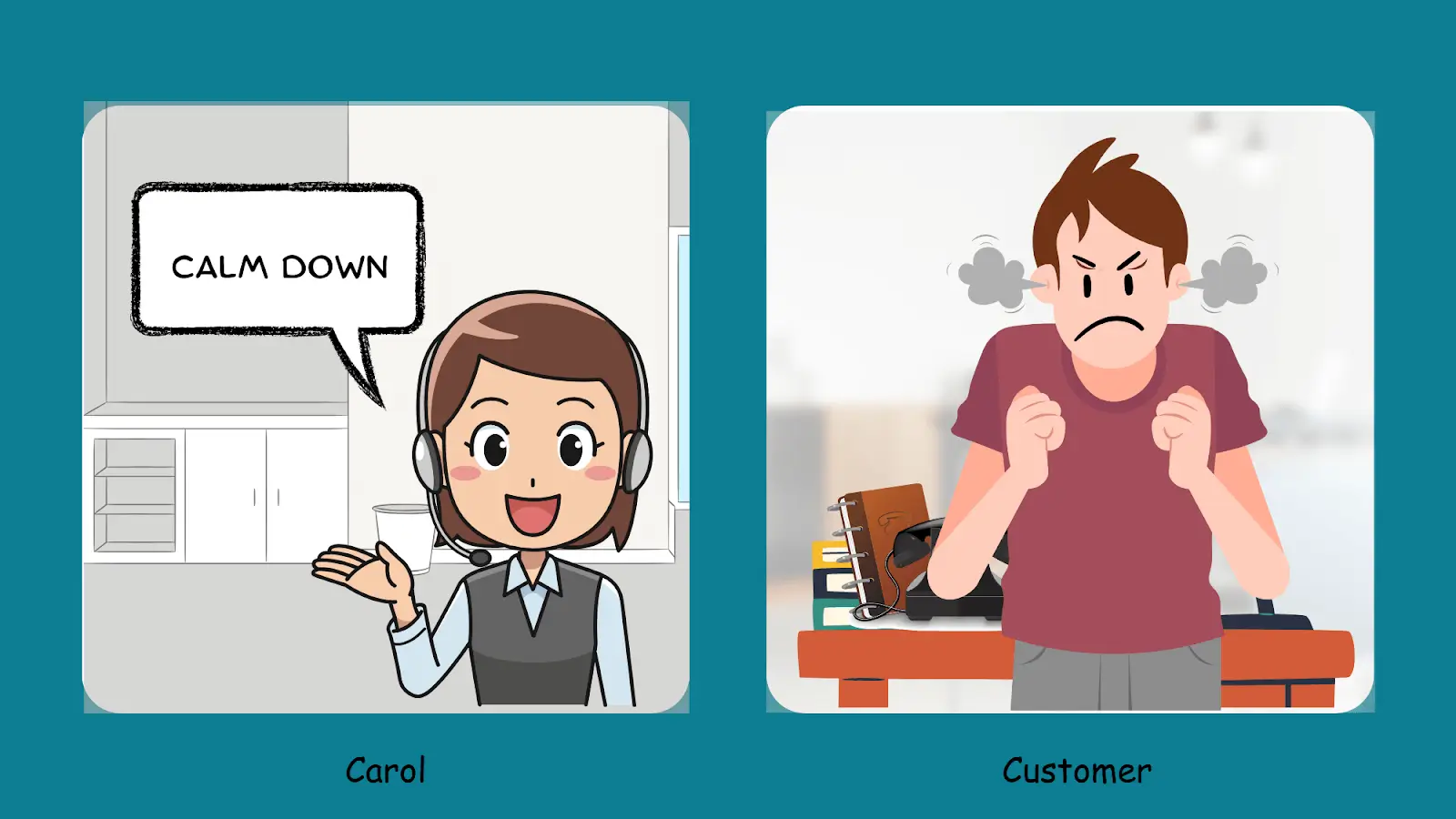 Empathy statement required for call center agent