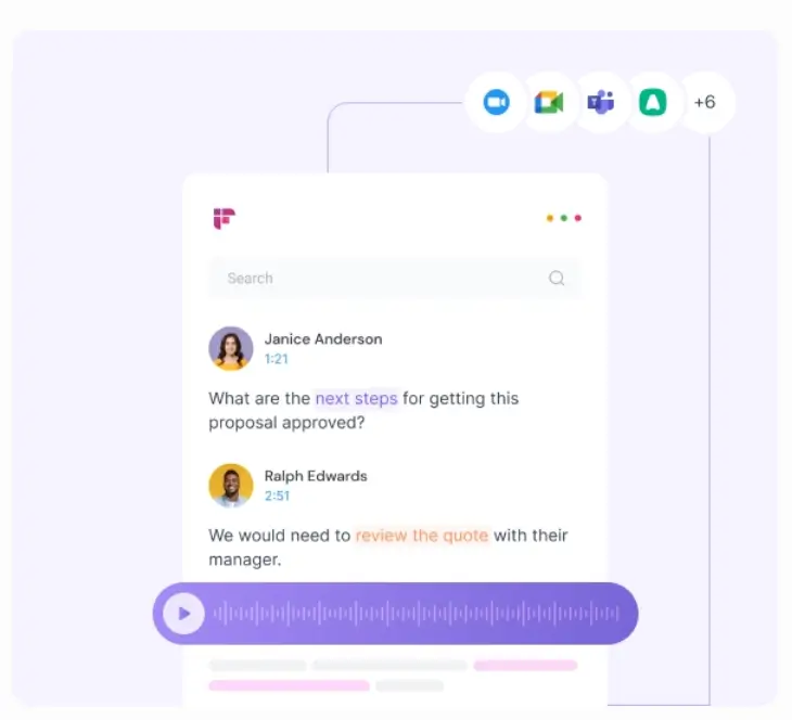 Fireflies.ai automatically records and transcribes meetings