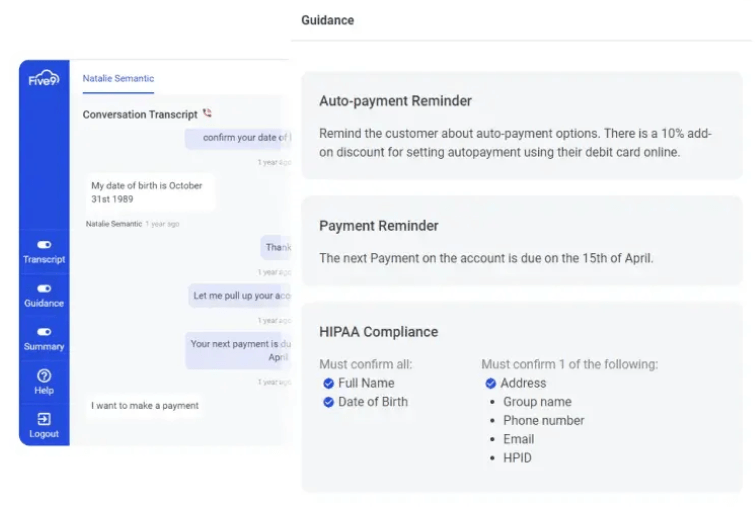 Agent Assist automatically sends agents real-time guidance cards and checklists