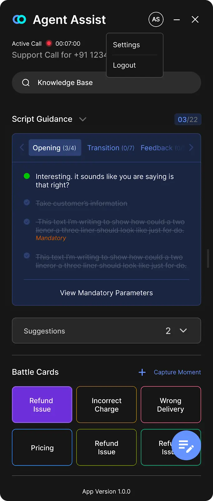Convin’s Agent Assist