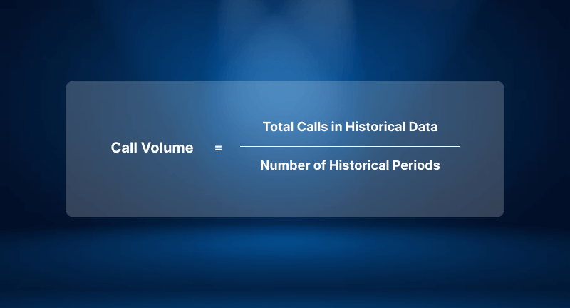 Call center call volume formula