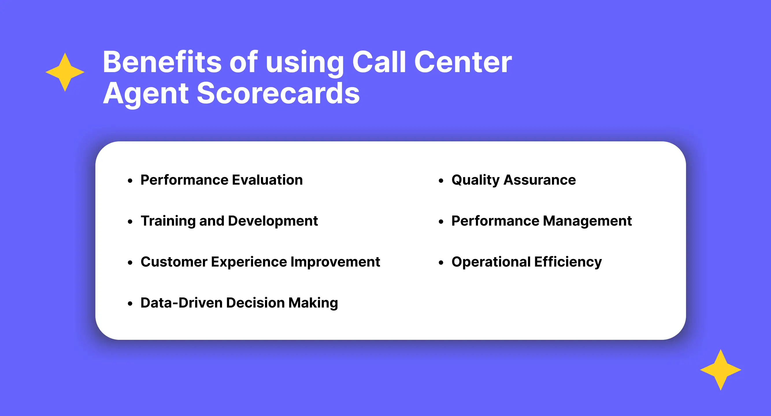 Benefits of using Call Center Agent Scorecards