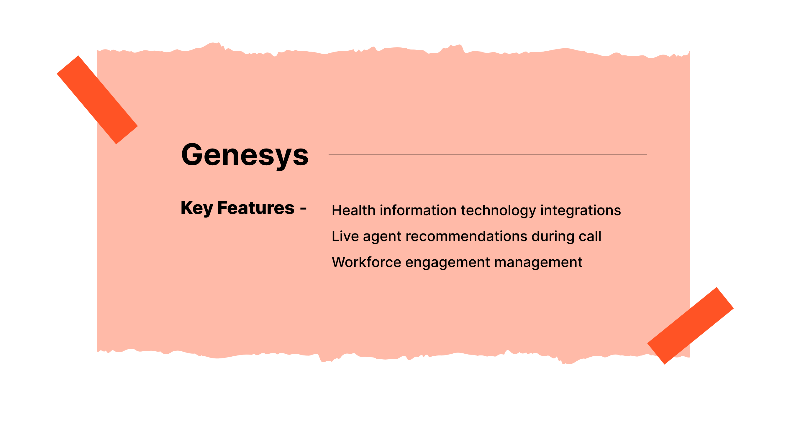Best features of a Genesys health system