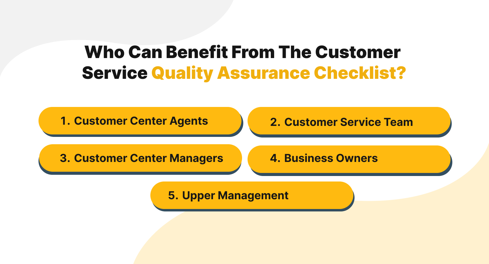 Benefits of Customer Service Quality Assurance Checklist
