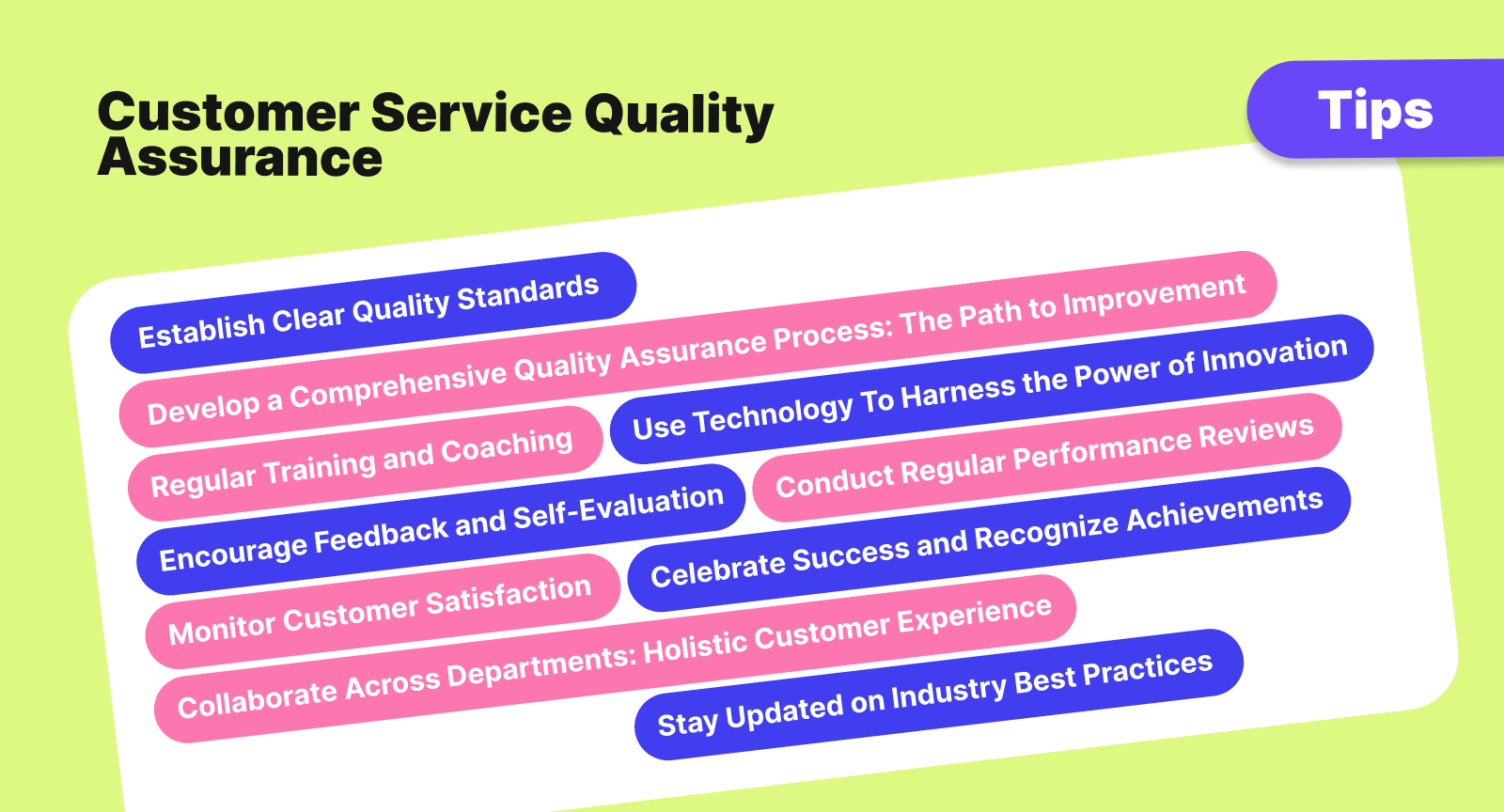 Tips For Customer Service Quality Assurance