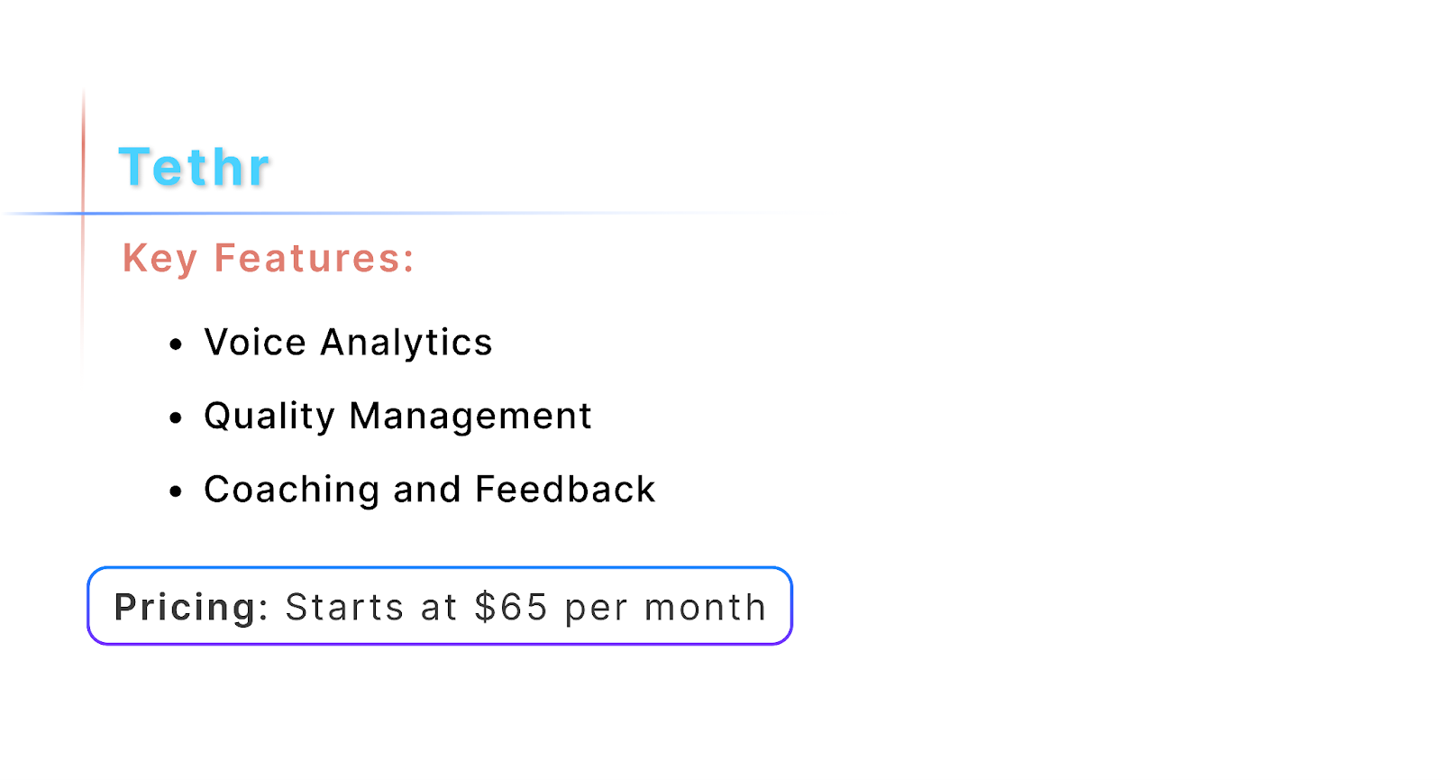 Tethr Call Center Quality Monitoring Software