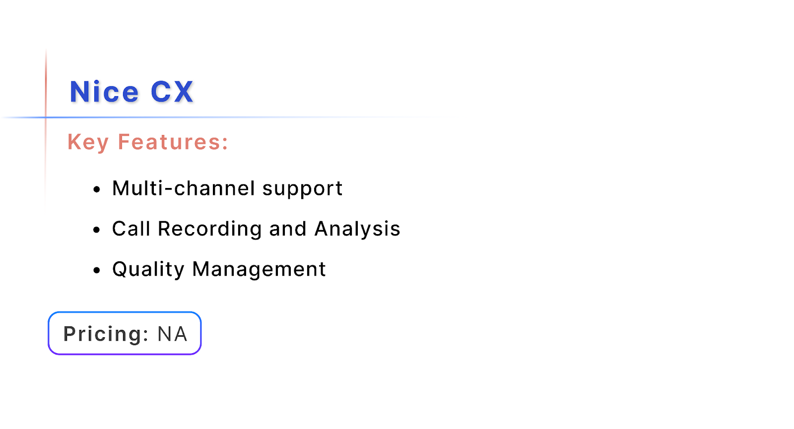 Nice CX Call Center Quality Monitoring Software