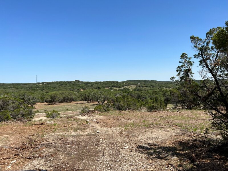 Mitchell Ranch custom home building site in Bulverde TX with Hill Country views and native oak trees