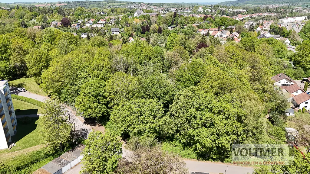 Drohnenaufnahme Grundstück Reihenhäuser
