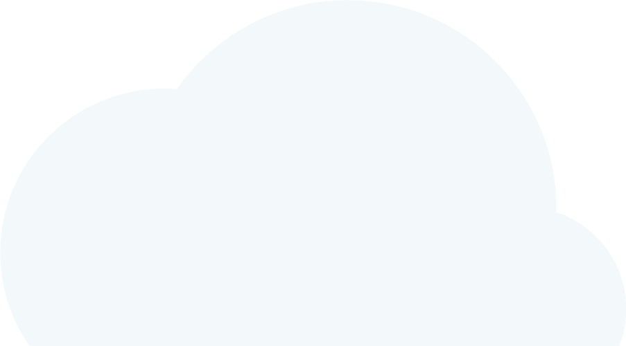 A blue cloud with a black background