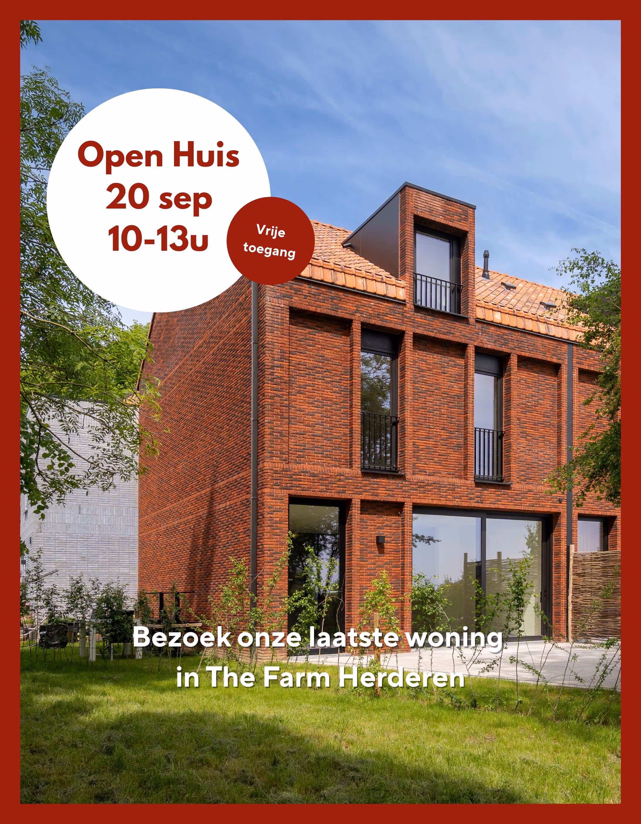 Open Huis 20 sep 10–13u — Bezoek onze laatste woning in The Farm Herderen