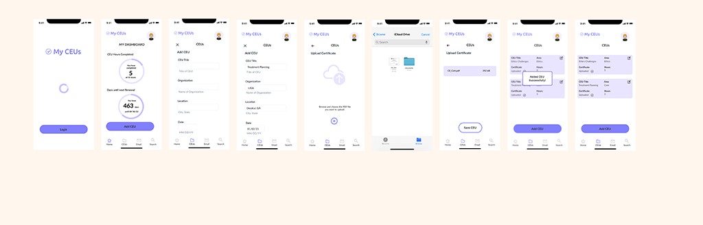 Mockups for adding a CEU version 1.
