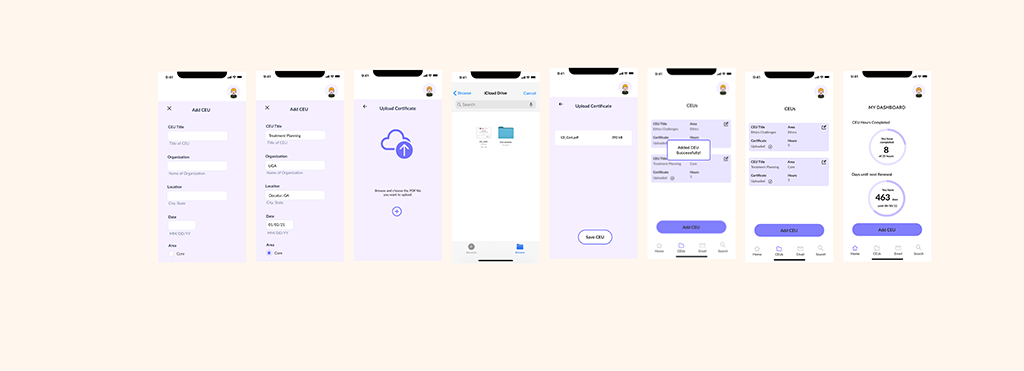 Mockups for adding a CEU version 2.