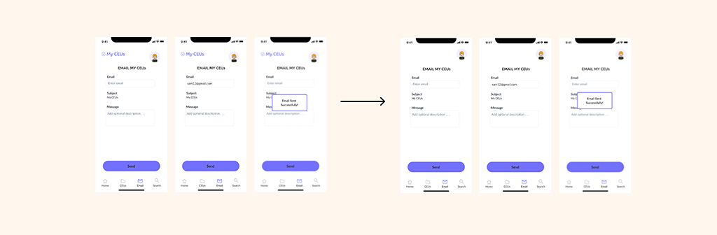 Mockups for emailing CEU.
