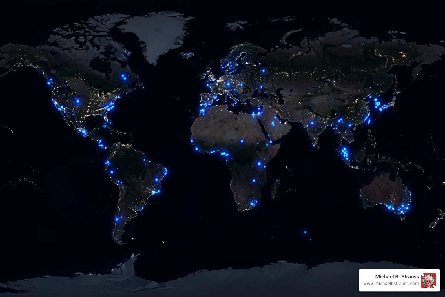 World map highlighting hyperbaric chamber locations - Hyperbaric treatment for divers