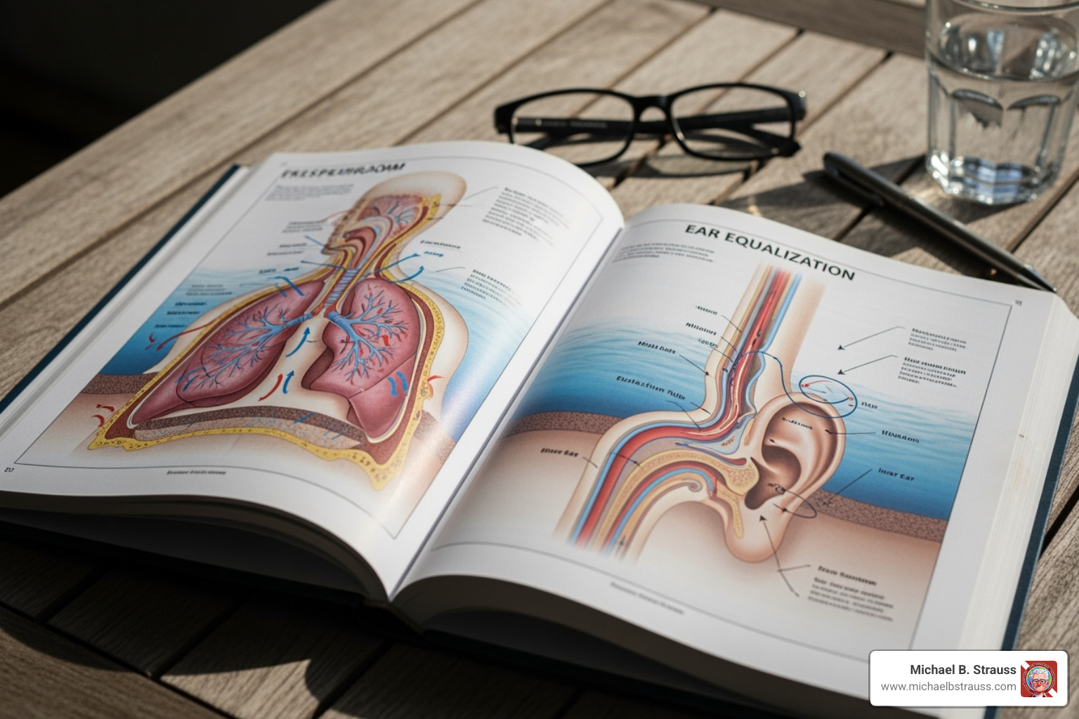 Technical freediving manual with diagrams of physiology and techniques - Freediving training book