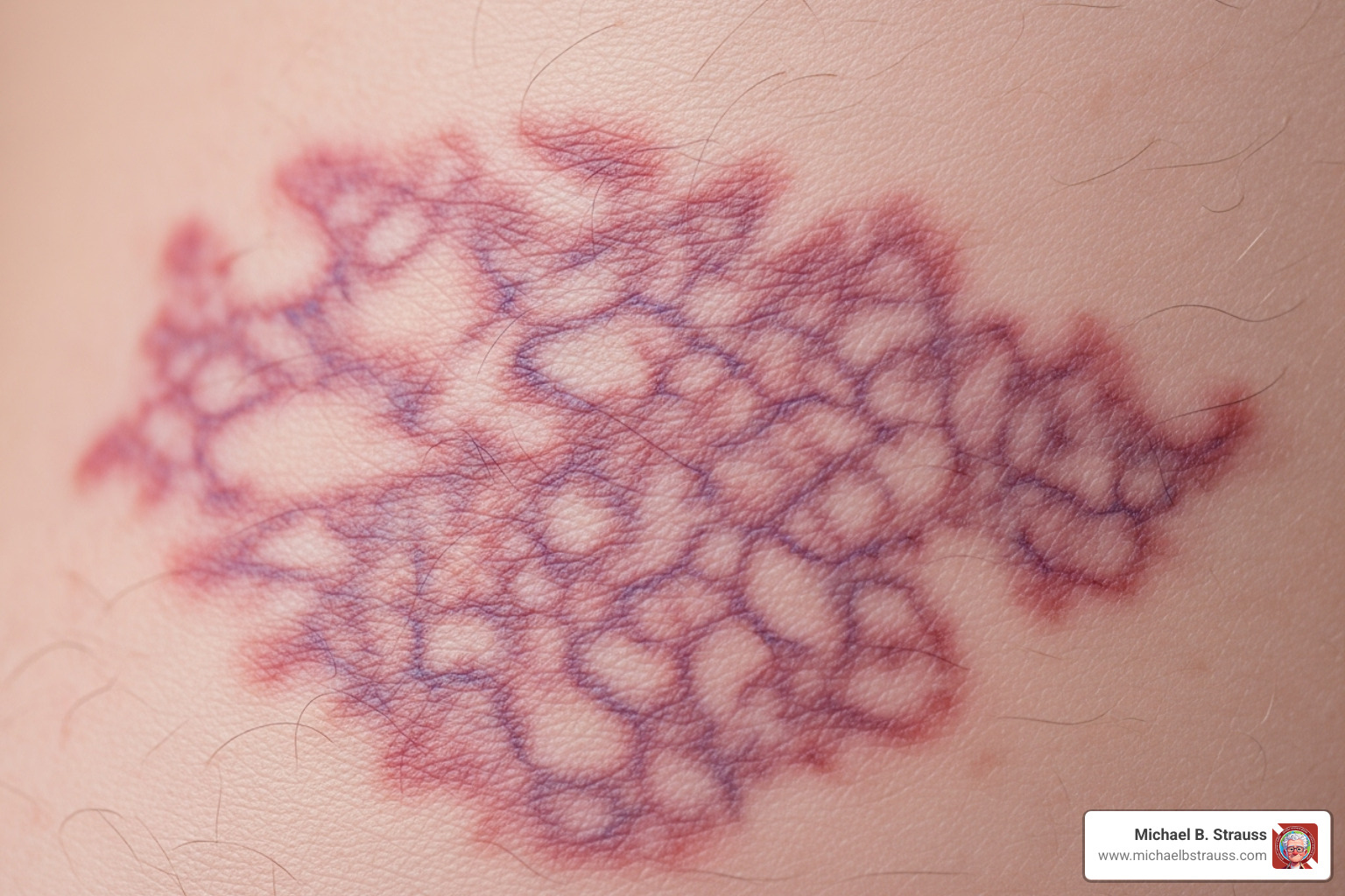 mottled skin rash known as cutis marmorata - what is decompression sickness