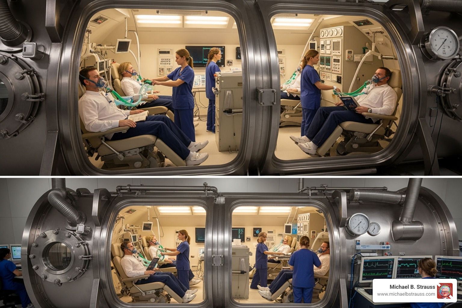 Multiplace hyperbaric oxygen chamber - joint pain after diving