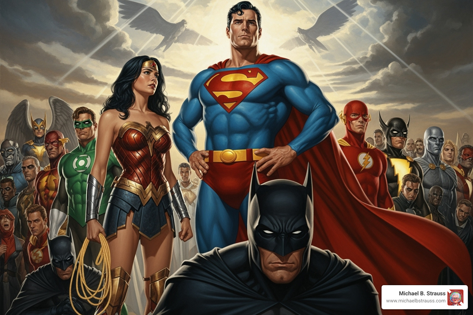 Alex Ross's photorealistic painting from Kingdom Come - comic book artists