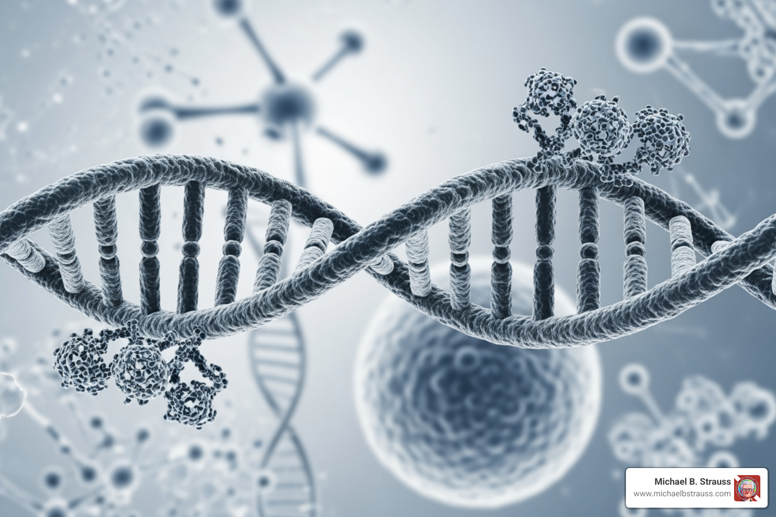 DNA helix representing telomeres - hyperbaric medicine research DNA helix representing telomeres - hyperbaric medicine research