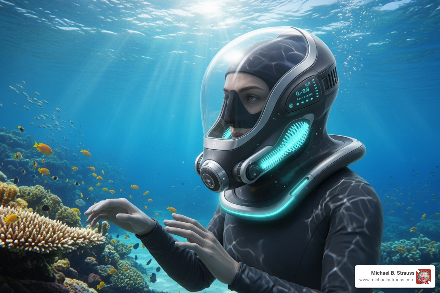 Conceptual design for next-generation underwater breathing devices - scuba diving breathing apparatus
