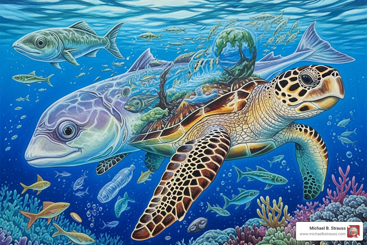 Winning artwork from Science Without Borders® Challenge - ocean conservation art