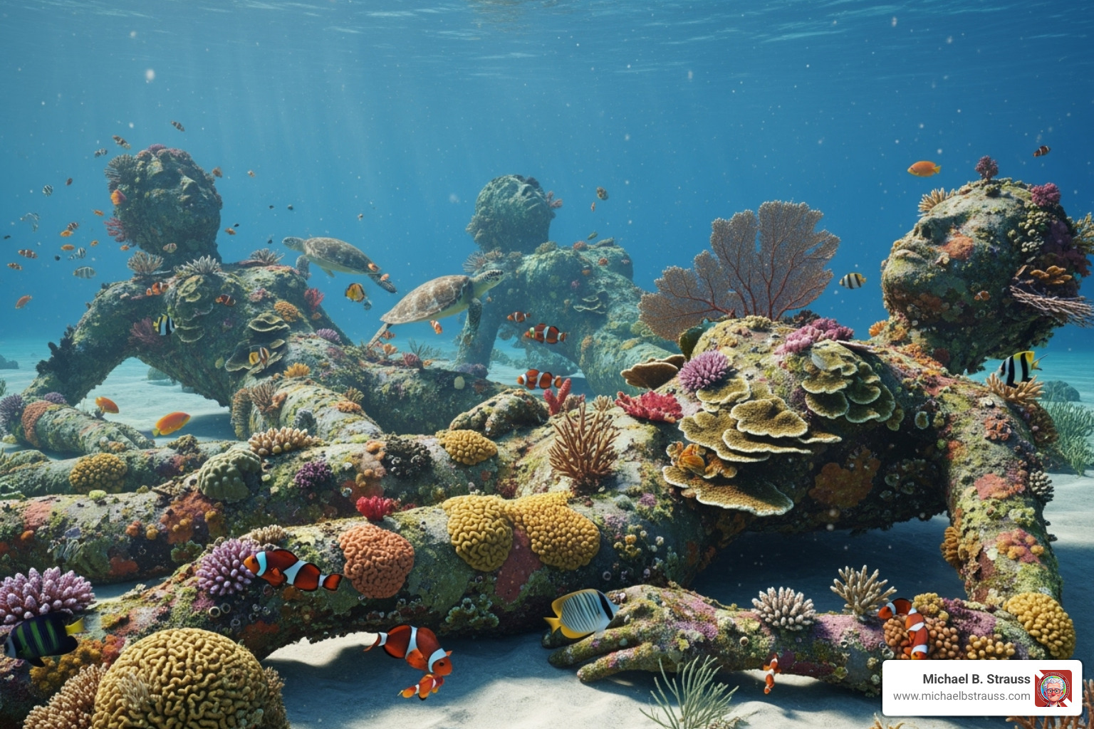 Underwater sculptures by Jason deCaires Taylor - ocean conservation art