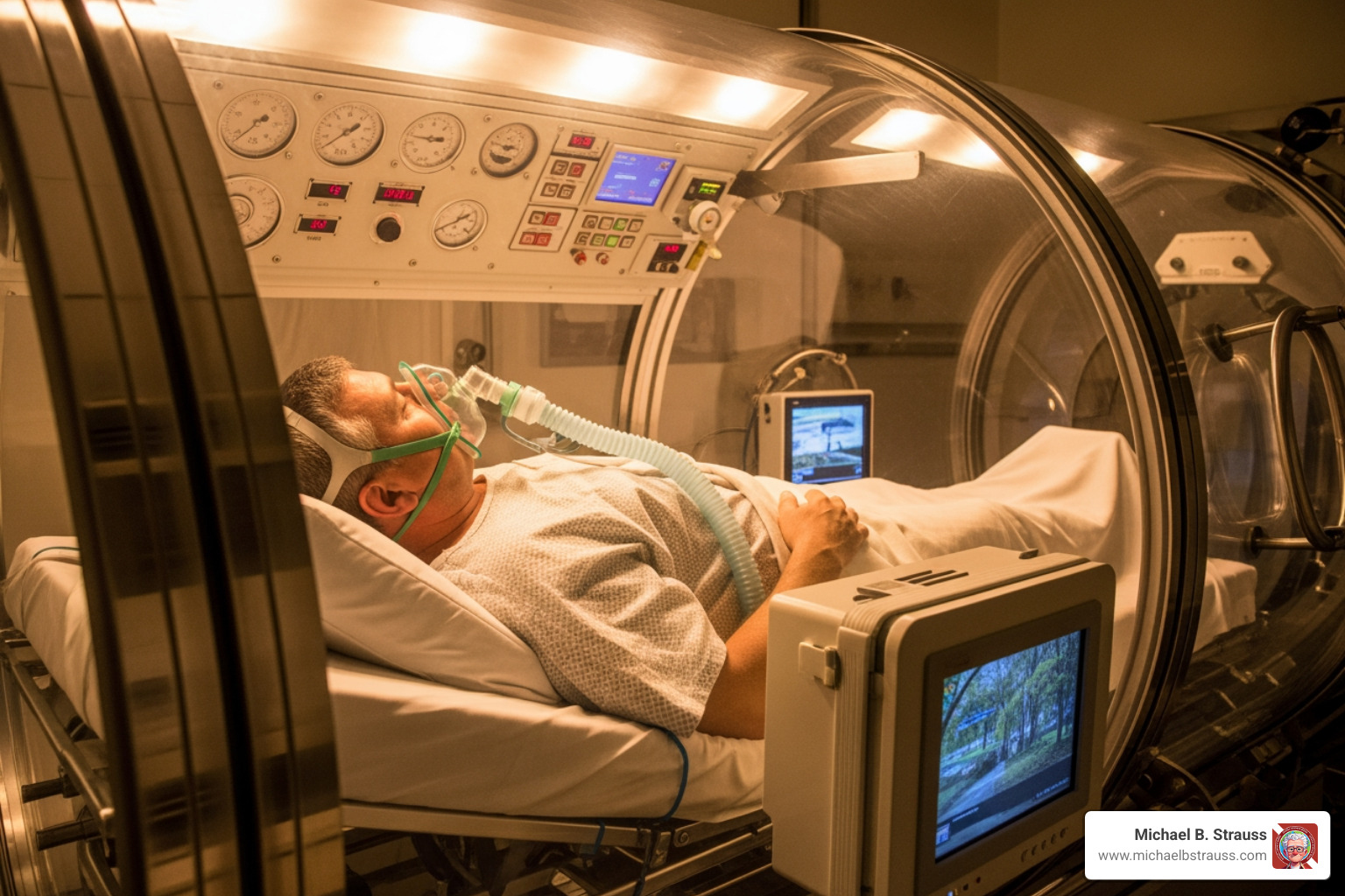 interior of a hyperbaric chamber with a patient - What causes DCS