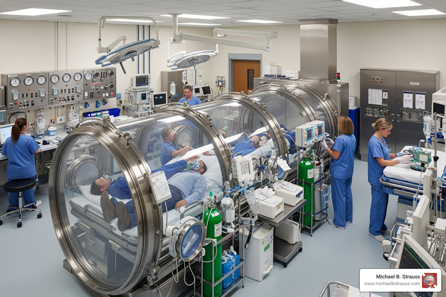 Hyperbaric chamber facility used for treating diving accidents - scuba diving insurance