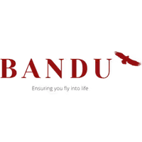 Red stylized text 'BANDU' with small tagline below on a dark background.