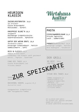 Speisekarte 