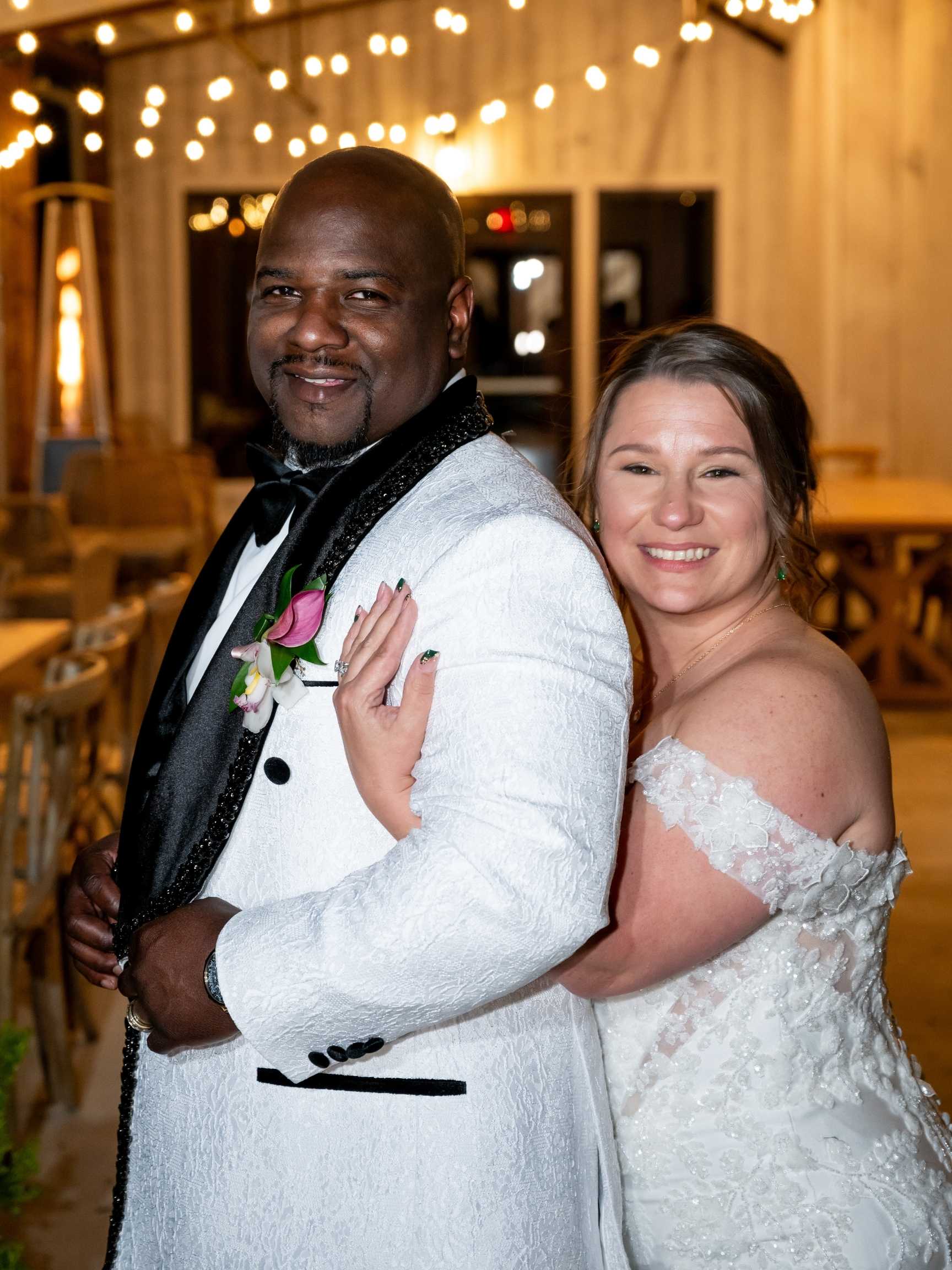 Wedding couple on their wedding day
