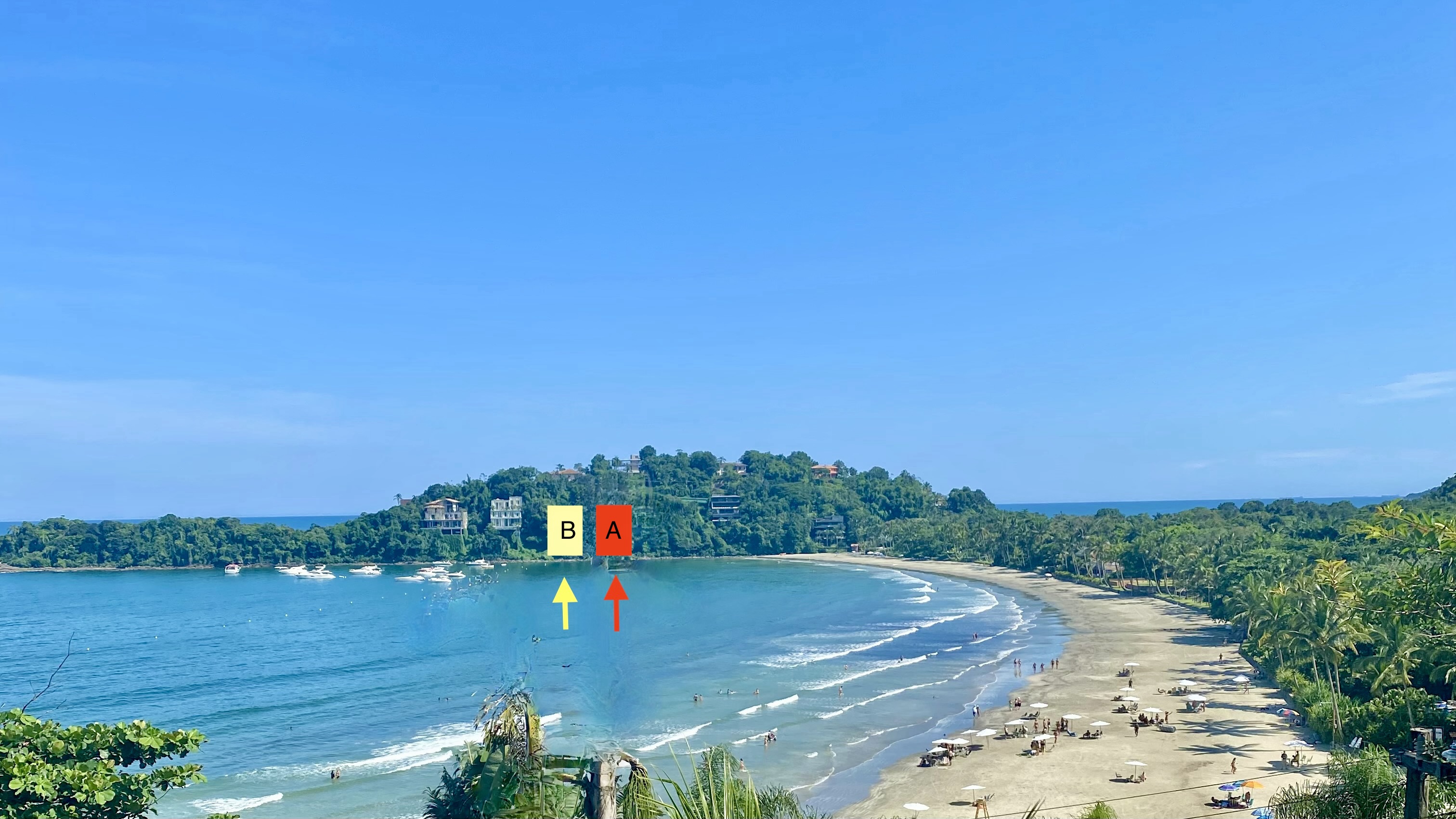 Vista aérea dos lotes frente ao mar no Iporanga – Terreno 732