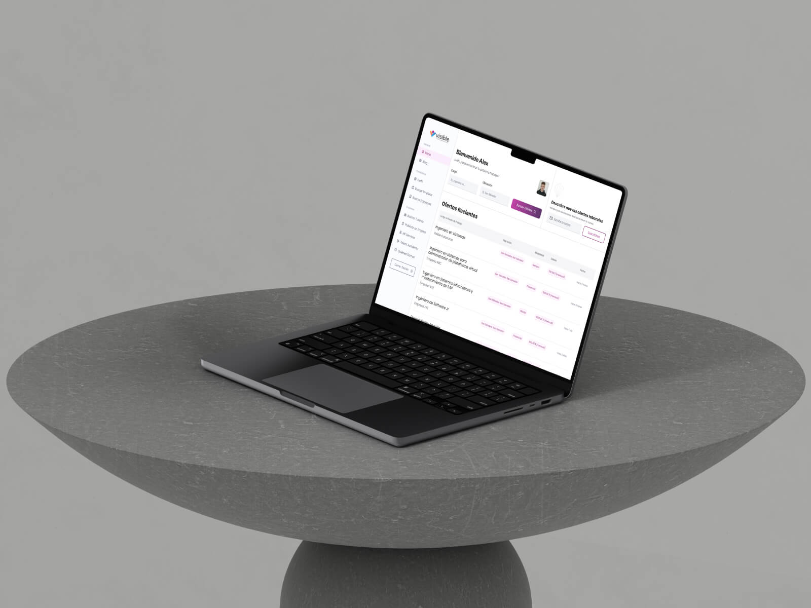 Visible Outsource project mockup