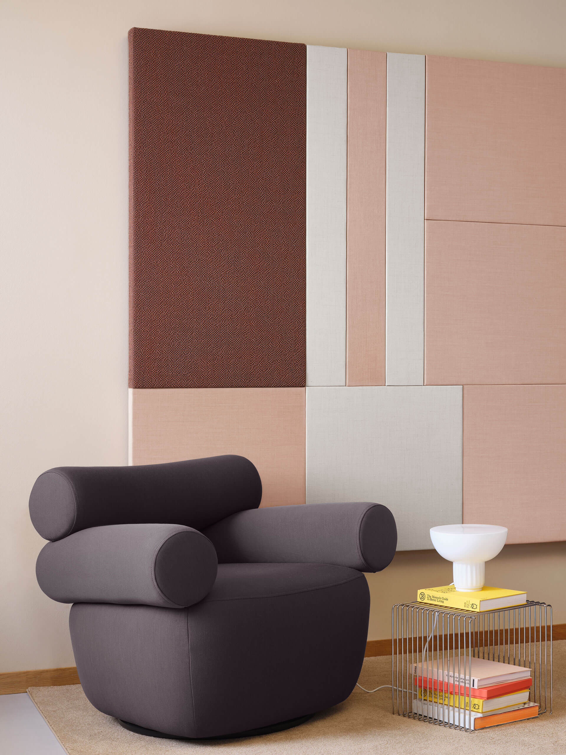 Envoy acoustic products category page displaying a vertical grid of soundproof booths, acoustic panels, ceiling absorbers, floor screens, and upholstered furniture from multiple brands for workspace and interior noise control solutions