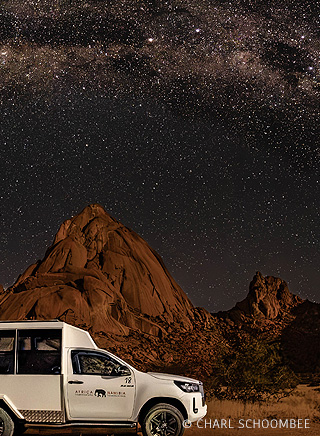 Guests climbing Big Daddy dune in Sossusvlei