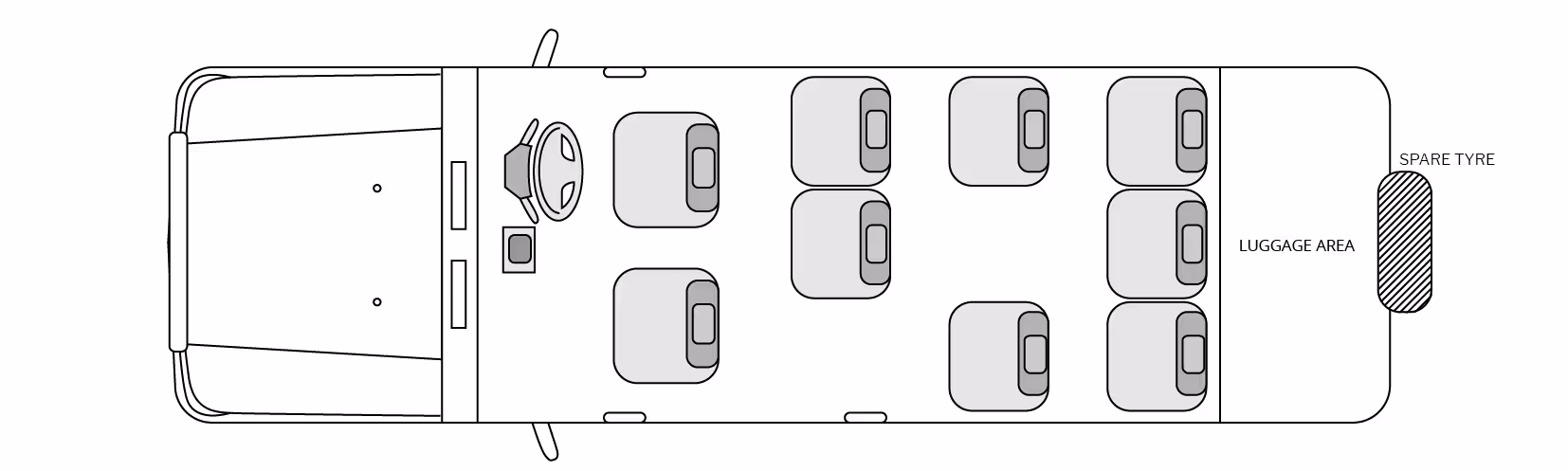 Safari 9-seater vehicle configuration